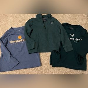 Vineyard Vines Toddler Clothes- 2T Boys Shirts & 3T 1/4 Zip Pullover